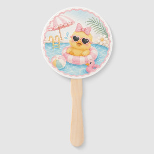 Duck Pool Party Hand Fan Birthday Favour