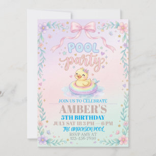 Duck Pool Party Invitation