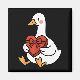 Duck Preppy Silly Just Goose Valentine Love Laugh Magnet