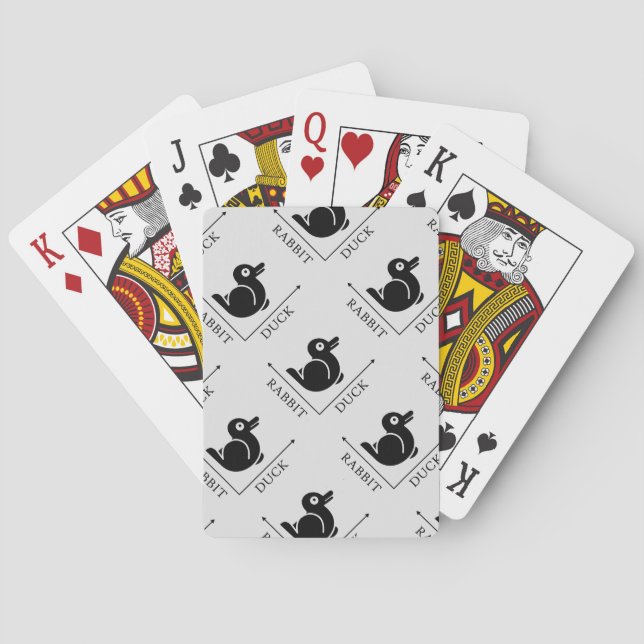 Duck Rabbit Illusion Playing Cards (Back)