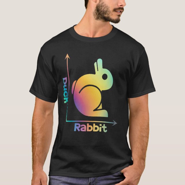 Duck Rabbit Optical Illusion Science Nerd Math Gee T-Shirt (Front)