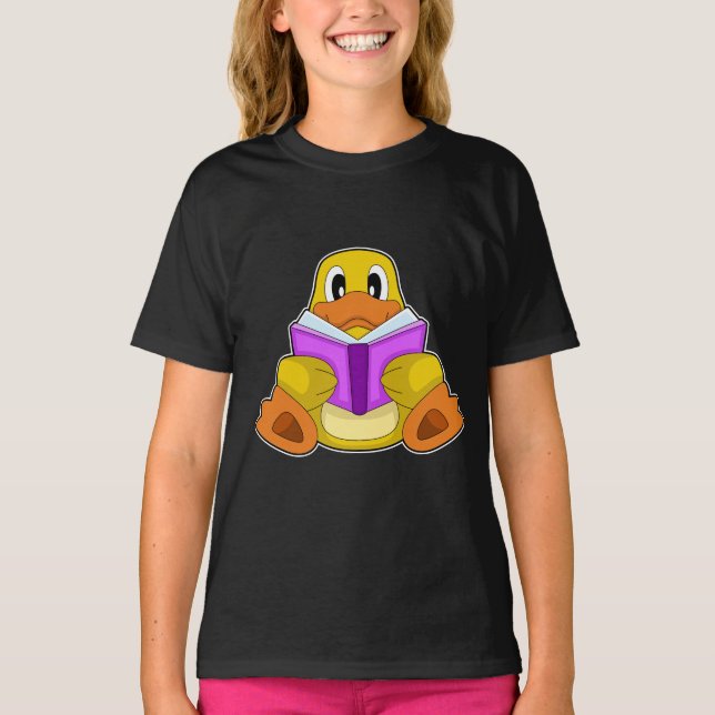 Duck Reading Book T-Shirt (Front)