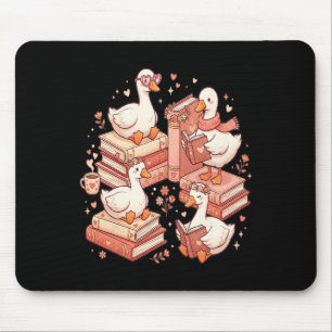 Duck Reading Books Librarian Valentine Teacher Val Mouse Pad