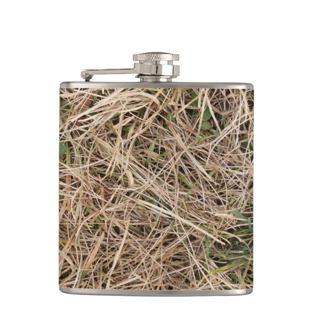 Duck Reeds Camo Hip Flask (Front)