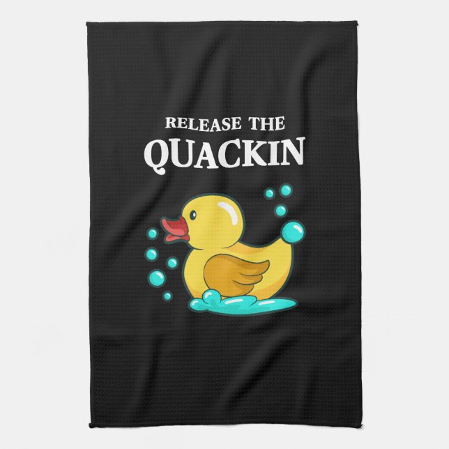 Duck - Release The Quackin Tea Towel (Vertical)