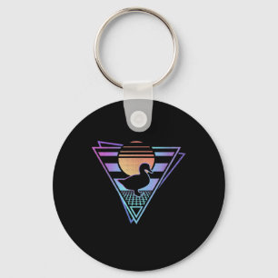 Duck Retro 80s EDM Synthwave Gift T-Shirt Key Ring