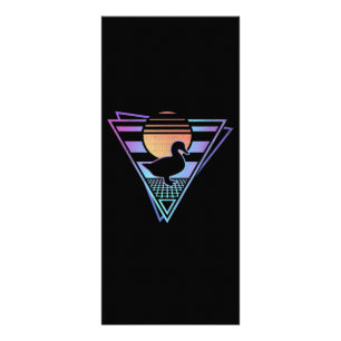 Duck Retro 80s EDM Synthwave Gift T-Shirt Rack Card