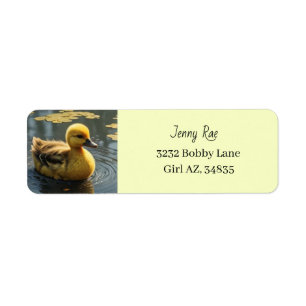 Duck Return Address Labels Customizable