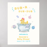 Duck Rub A Dub Dub Bathtub Baby Shower Welcome