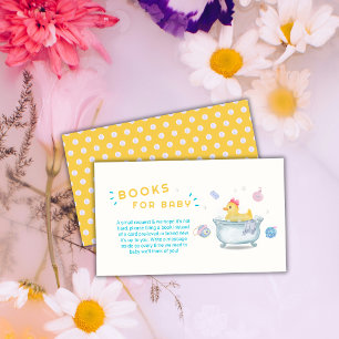 Duck Rub A Dub Dub Bathtub Books For Baby Shower Enclosure Card