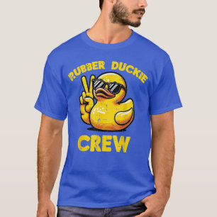 Duck Rubber Duckie Crew Peace Funny Matching Men W T-Shirt