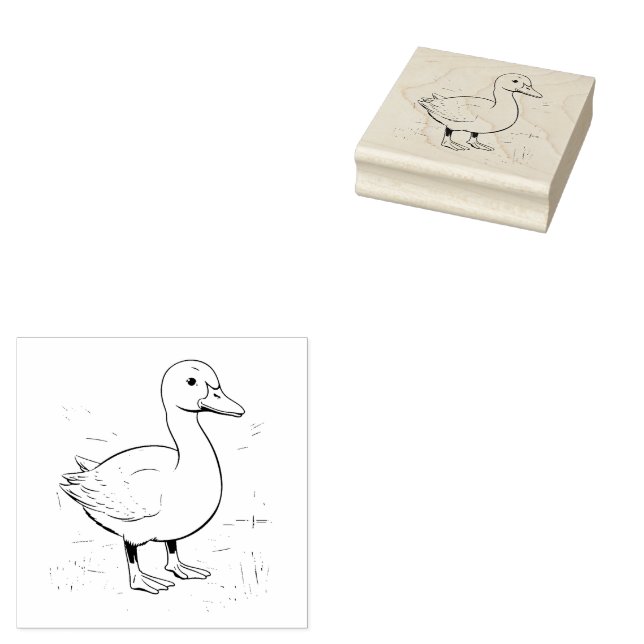 Duck Rubber Stamp (Stamped)
