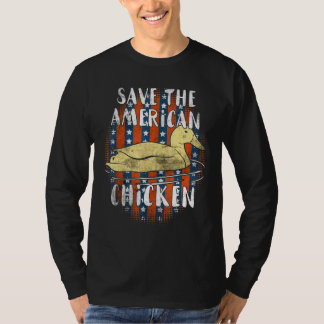 Duck Save The American Chicken Old School Chicken T-Shirt