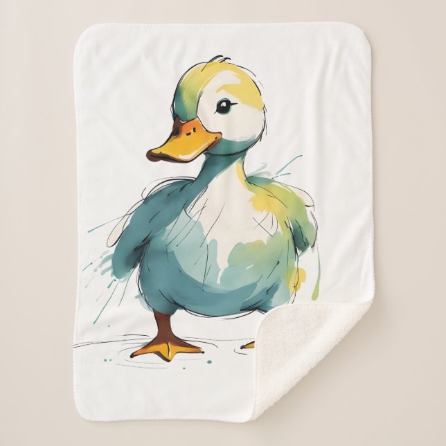 duck sherpa blanket (Front)