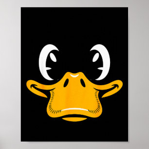 Duck Shirt Adult Kids Men Women Yellow Duck Face C Poster