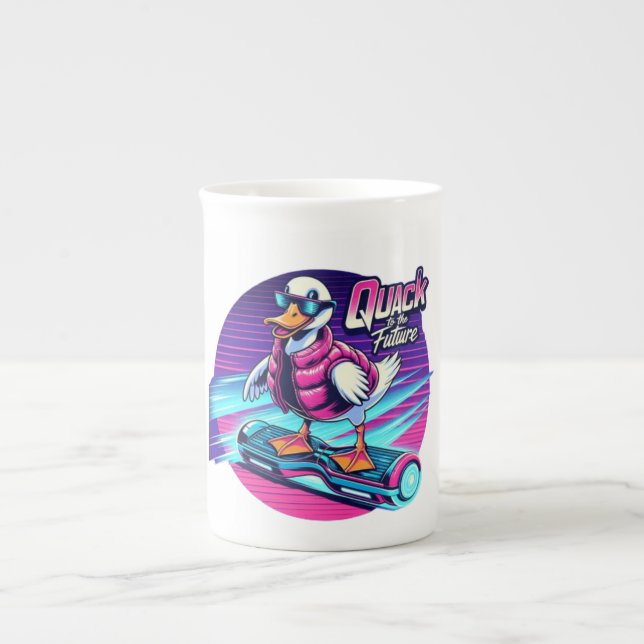 Duck Skateboarding Mug Fun Novelty Unique Gift Mug (Front)