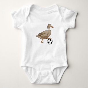 Duck Soccer player Soccer Baby Bodysuit