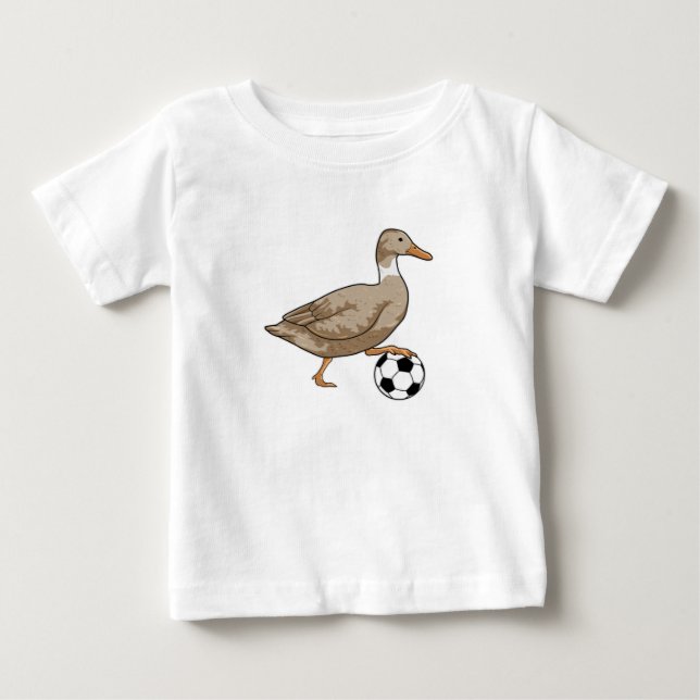 Duck Soccer player Soccer Baby T-Shirt (Front)