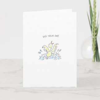 Duck Splashing. Birthday Card