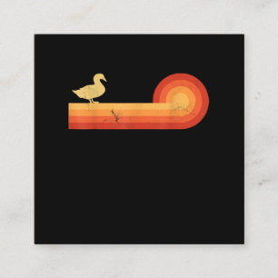 duck   style 60s 70s farm gifts men women farmer square business card