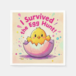 Duck Survived The Egg Hunt Napkin