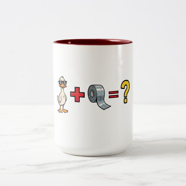 Duck Tape Wordplay Two-Tone Coffee Mug (Center)