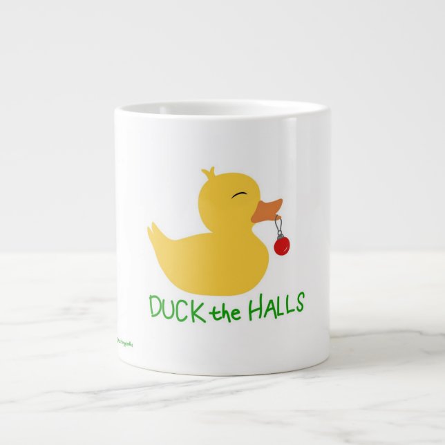 Duck the Halls Large Coffee Mug (Front)