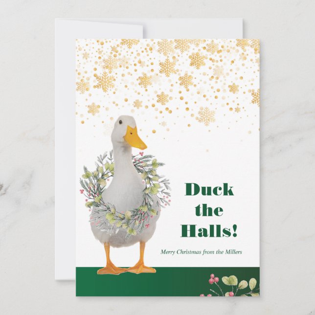 Duck the Halls White Duck Christmas (Front)