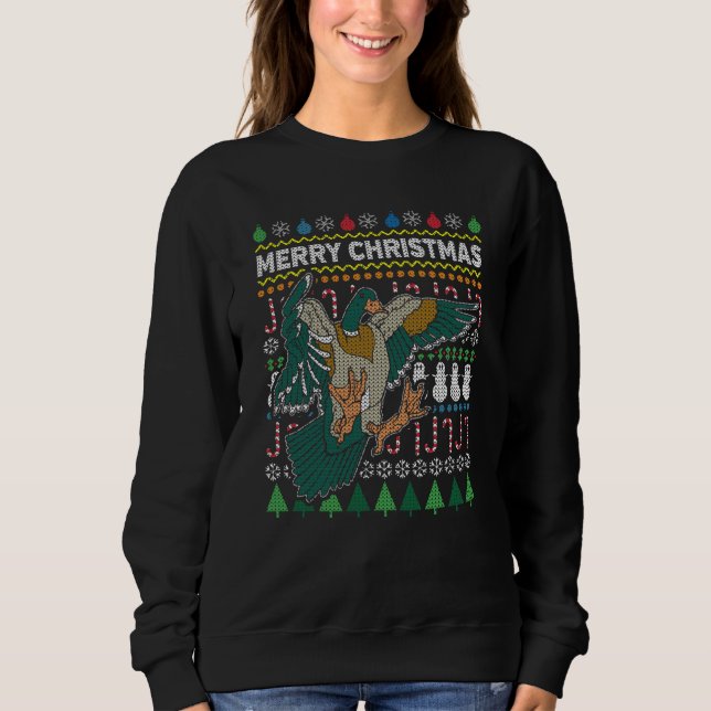 Duck Ugly Christmas Sweater Wildlife Series (Front)