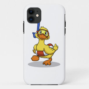 Duck wearing snorkelling mask   choose back colour Case-Mate iPhone case