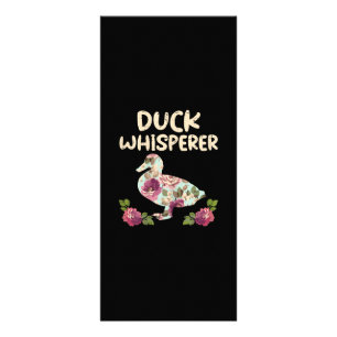 Duck Whisperer Flower Funny Farming Farm Animal Rack Card