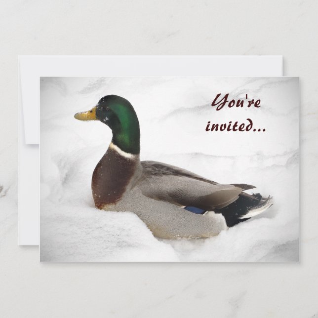 Duck Winter Solstice Party Invitation (Front)