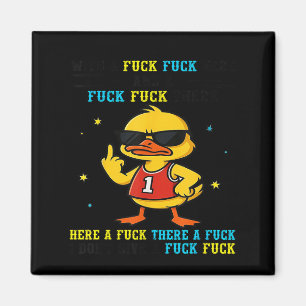 Duck With A For For Here And A For For There  Magnet