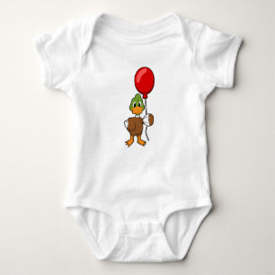 Duck with Balloon Baby Bodysuit