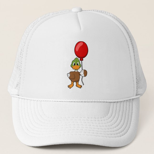 Duck with Balloon Trucker Hat (Front)
