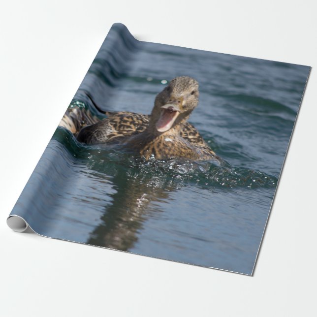 Duck with beak open              wrapping paper (Unrolled)