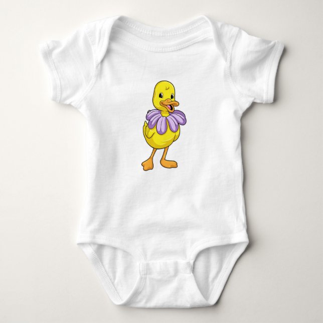 Duck with Daisy Baby Bodysuit (Front)