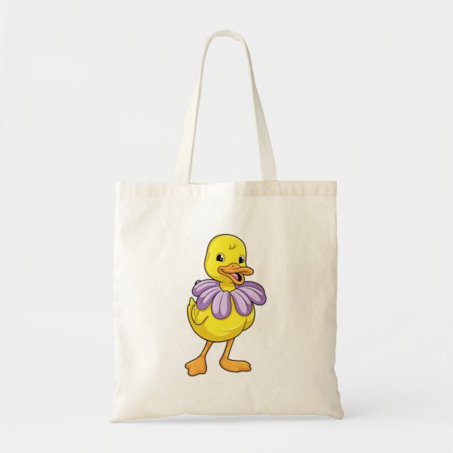 Duck with Daisy Tote Bag (Front)