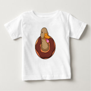Duck with Doughnut Baby T-Shirt