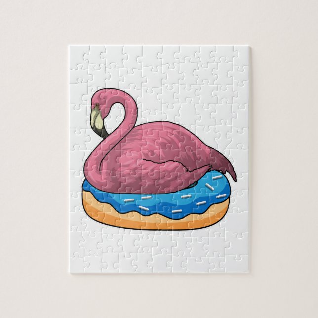 Duck with Doughnut Jigsaw Puzzle (Vertical)