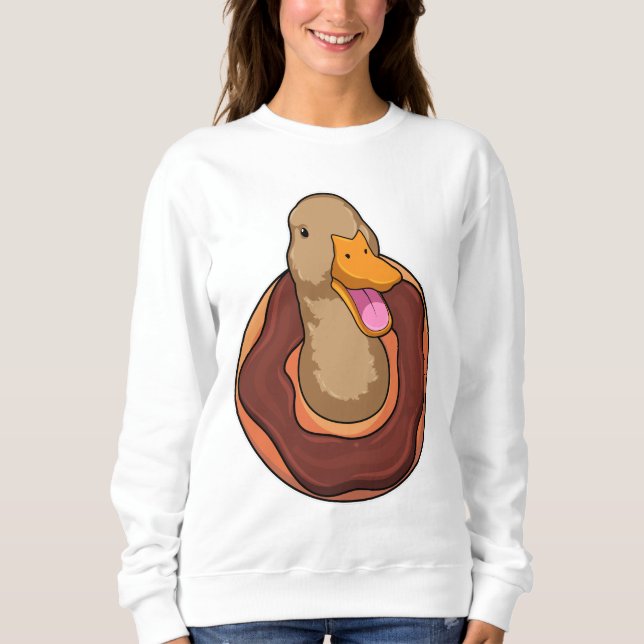 Duck with Doughnut Sweatshirt (Front)
