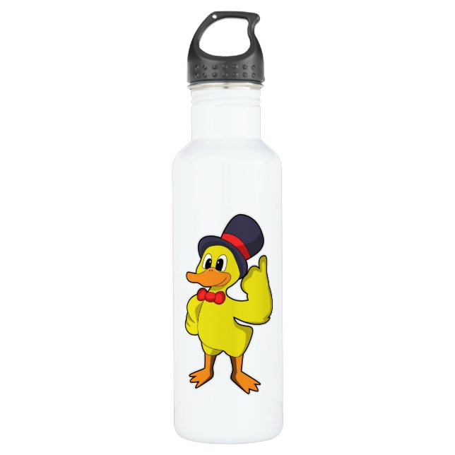 Duck with Hat 710 Ml Water Bottle (Front)