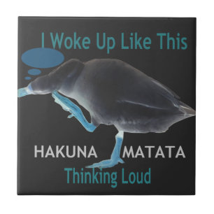 Duck with I Woke Up Like This & Hakuna Matata Text Tile
