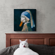 Duck with Pearl Earring .