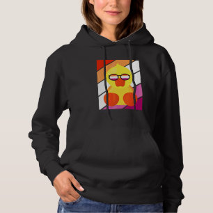 Duck With Pride Lesbian Flag Lgbtq Proud Ally Prid Hoodie