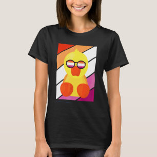 Duck With Pride Lesbian Flag Lgbtq Proud Ally Prid T-Shirt