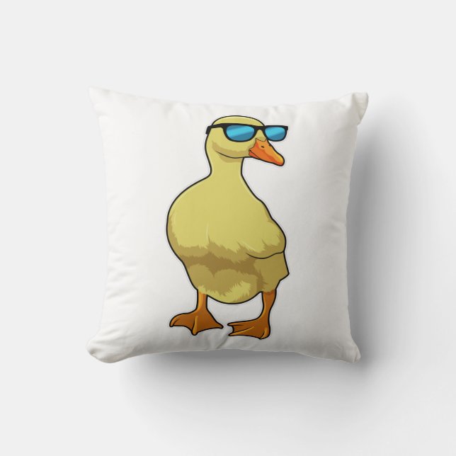 Duck with Sunglasses Cushion (Front)