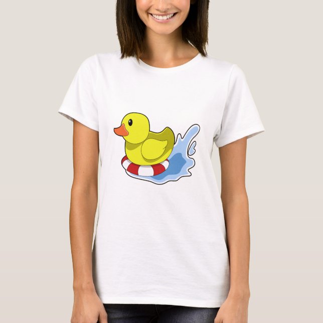 Duck with Swim ring in Water.PNG T-Shirt (Front)