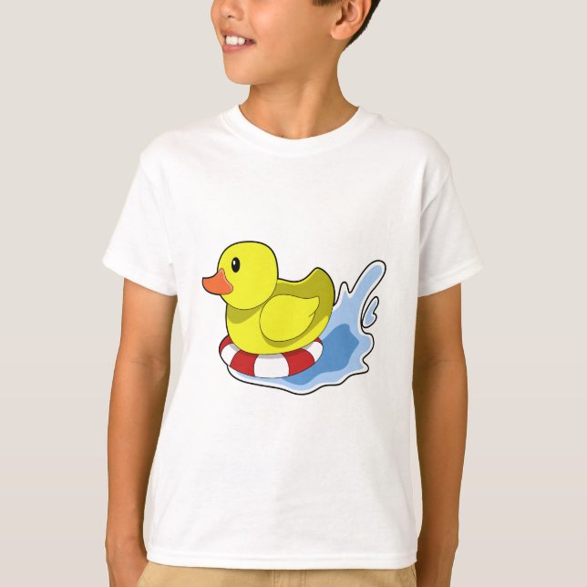 Duck with Swim ring in Water.PNG T-Shirt (Front)