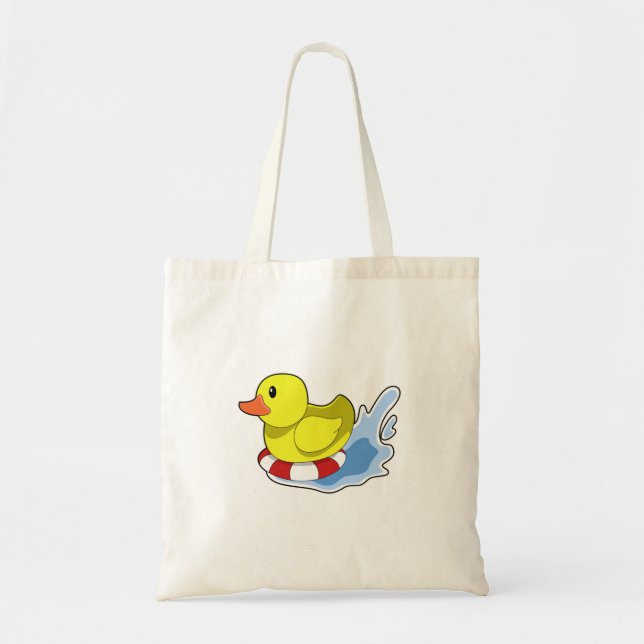 Duck with Swim ring in Water.PNG Tote Bag (Front)